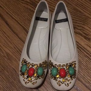 Kate spade white flats